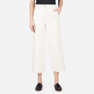 Everlane Wide Leg Crop in White size 0